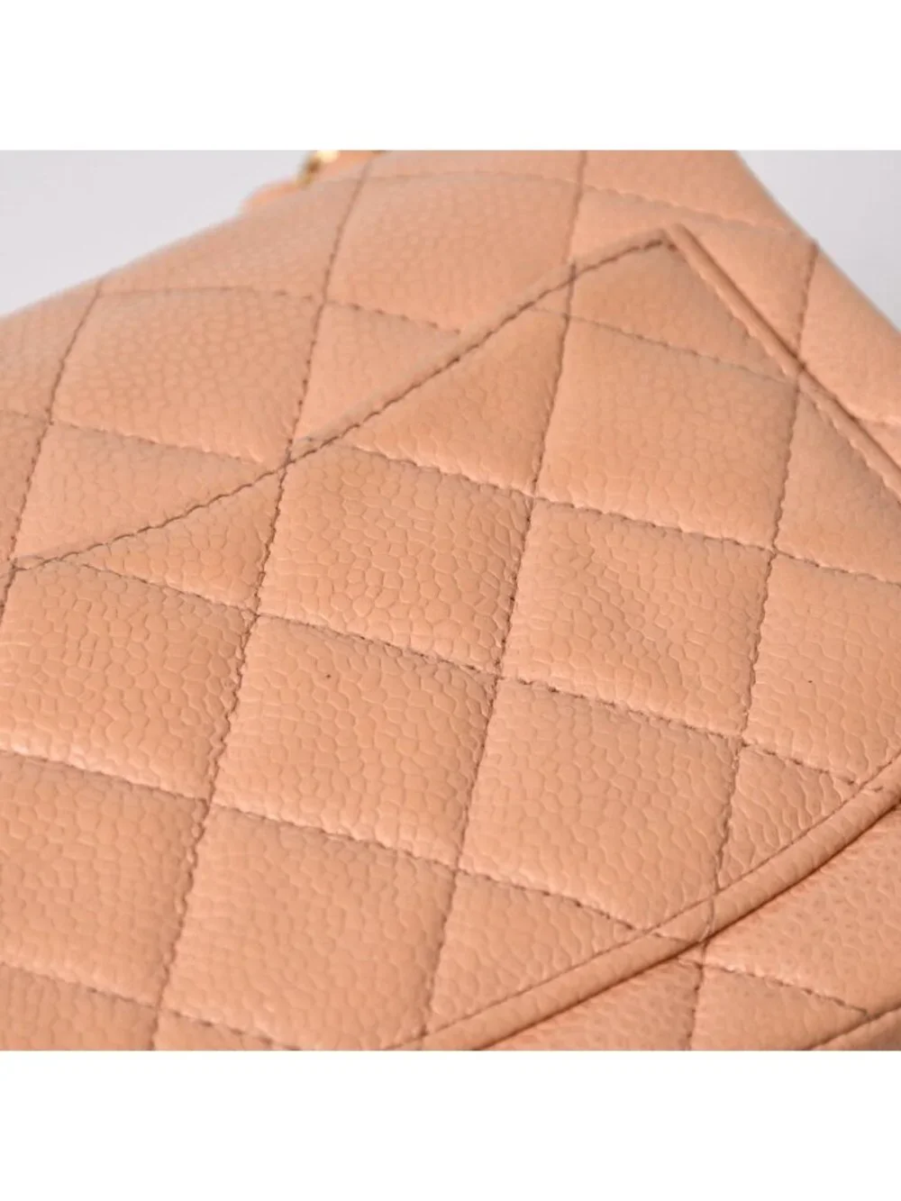 Chanel Mini Quilted 17 S Flap S Chain Shoulder Bag CC Logo Caviar Leather